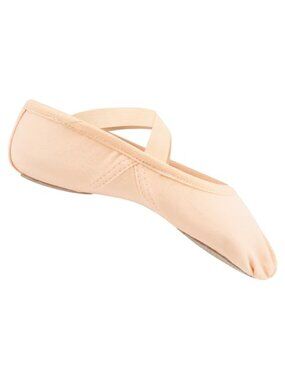 STELLE Women's Canvas Ballet Slippers Split Suede Sole Elastic Cross Straps